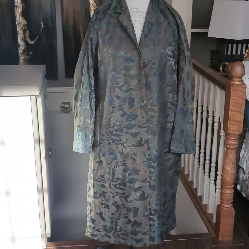 Annette Goertz Long Camo Jacket Made In Germany P2P 23 L 41.5 - Picture 2 of 7
